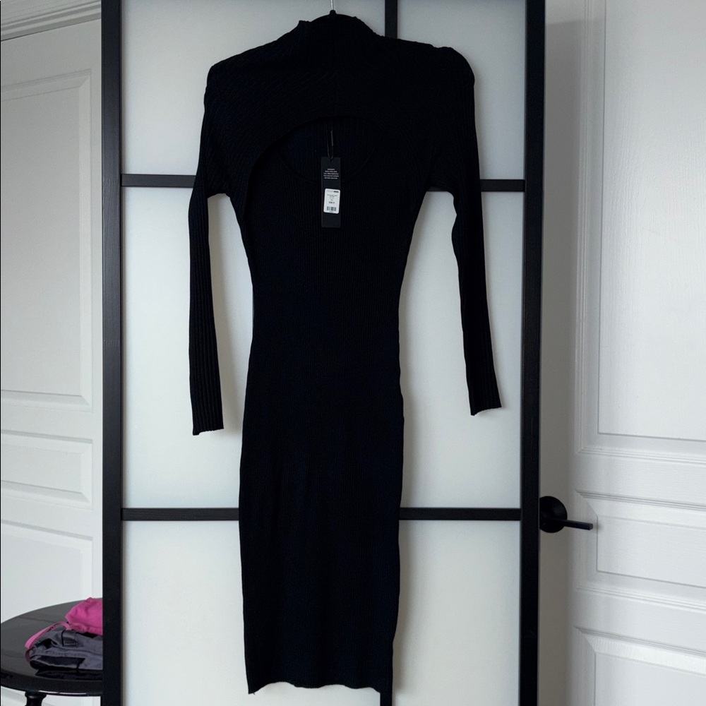 Fashion Nova Elegant Ribbed Sweater Midi Dress